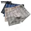 4pcs 100% Cotton Men Boxers Briefs Loose Large Size Fat Father Four-pointed Pants Youth Students Adult Leggings