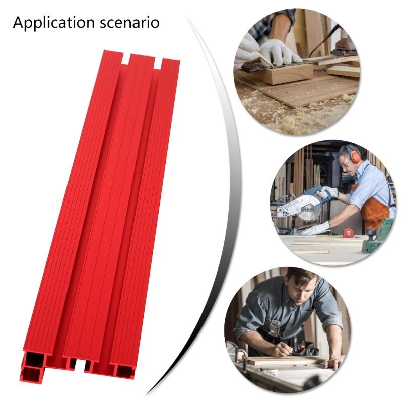 Gard cu ecartament de unghi 75 Tip Mitra T-Track Gard cu profil din aluminiu Gard cu oglinda pentru prelucrarea lemnului cu scara pentru masa de router