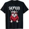 Ich liebe Bulldogge Stolzer Name Vintage Spieltag Lustiges Hund Tier T-Shirt