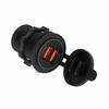 Dual QC3.0 Quick Charge Dual USB Charger Socket Power For 12 24V Car Motorcycle Boat