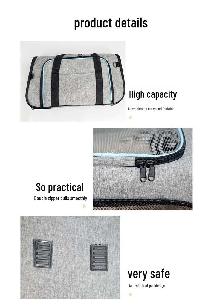 Expandable Pet Carrier & Cat Bed - Crossbody Travel Bag for Dogs & Cats