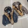 European and American winter new hooded natural fox fur collar high-end fur short thickened warm down jacket women