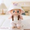 For 17cm Doll Clothes Fashion Bucket Hat Overalls Doll Clothes Color Match Hoodies Dolls Accessories Cute Decoration Little Clothes