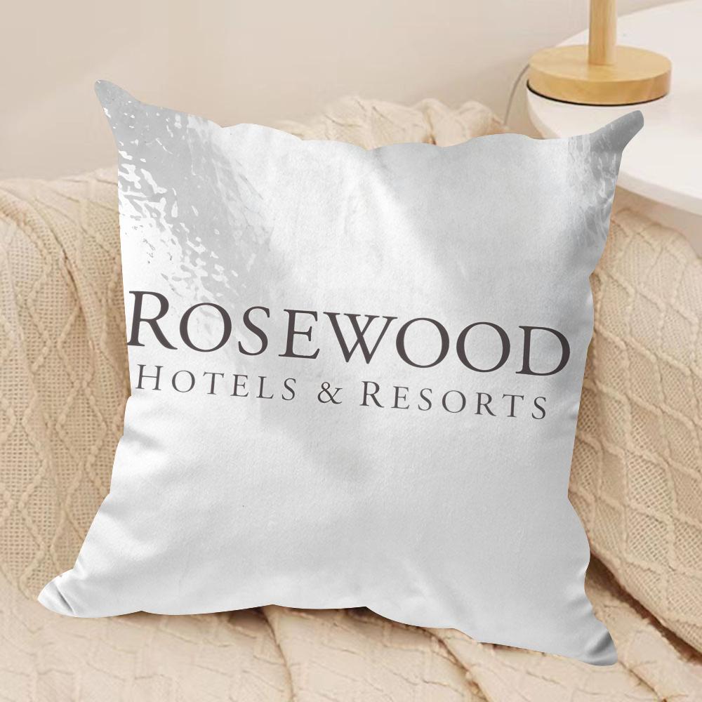 Classic RRosewood Brand HHotel Cushion Cover Short plush Doublesided Print Square Throw Pillow Covers Sofa Home Cushion Decor