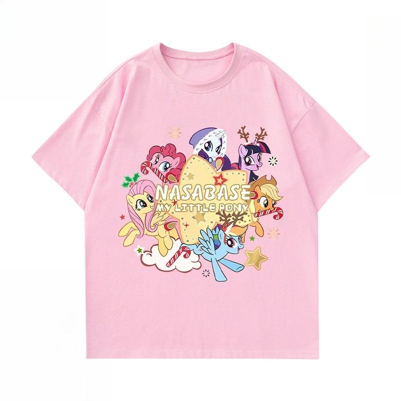 

2026 summer new Charmi Pony Cute ShortSleeved TShirt LooseFitting Casual Couples HalfSleeve Top for Unisex and Women S