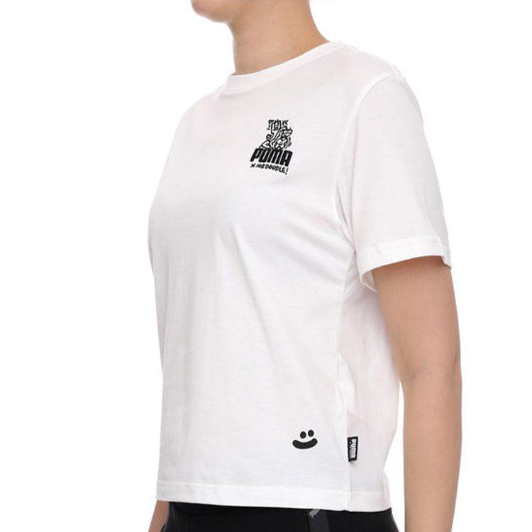 Puma X Mr Doodle T Shirt Women's White 598654-02