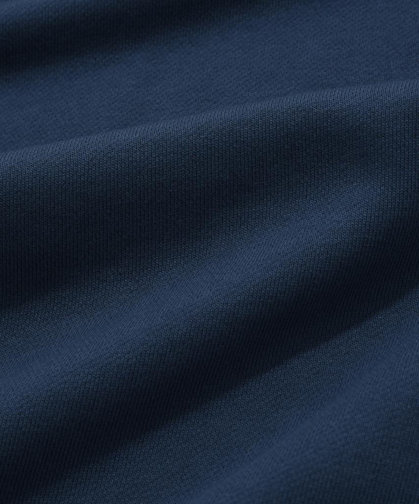 Oversized Small Authentic Logo Hoodie Dark Blue