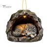 Festive Atmosphere Decorations Forest Animal Ornament, 2D Flat Woodland Acrylic Christmas Home Party Hanging Supplies Decoration for Tree, Holiday