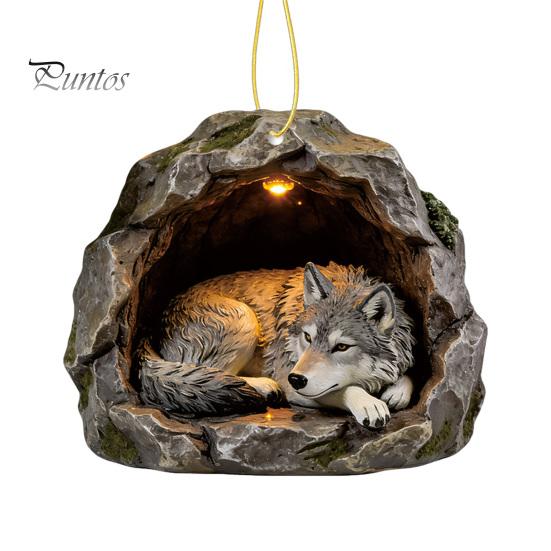 Festive Atmosphere Decorations Forest Animal Ornament, 2D Flat Woodland Acrylic Christmas Home Party Hanging Supplies Decoration for Tree, Holiday