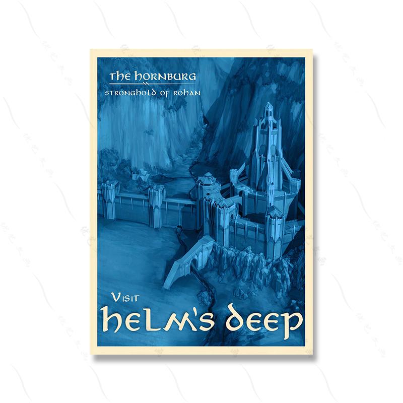 Movie Poster Wall Print Retro Travel Abstract Canvas Vintage Film Middle Earth Landscape Tolkien Painting Kid Room Home Decor