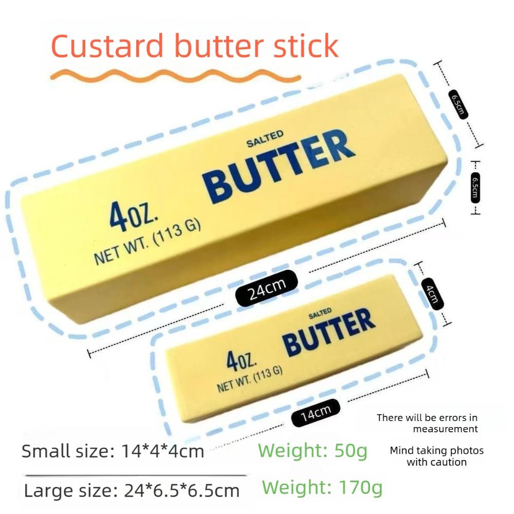 Realistic Butter Stick Squeezing Soft Slow Rebound Decompression Fidget for Home Decor Living Room Shelf Stress Relief Ornament