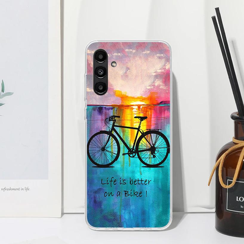 Bicycle Bike Sport Phone Case For Samsung Galaxy A17 A37 A57 A16 A26 A36 A56 A15 A25 A35 A55 A14 A24 A34 A54 A13 A23 A33 A53 A07