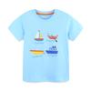 Camiseta de Verano para Niños con Estampado de Velas, Pulóver de Cuello Redondo para Niños