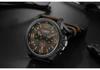 Curren 8314 Men's Multifunction Sports Watch with Six-Hand Calendar, Large Dial, and Leather Strap