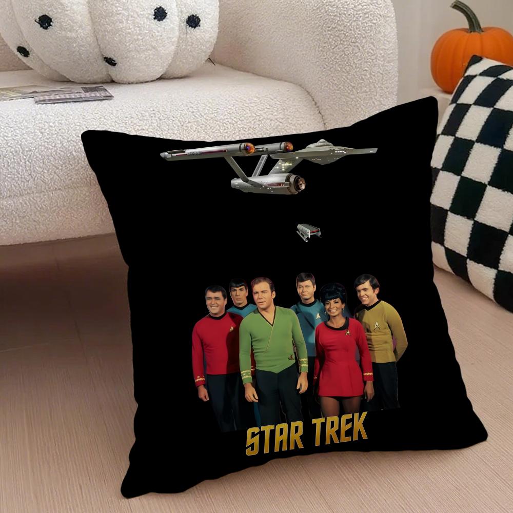 Iconic SciFi American TV Series SStar Trek Cushion Cover Throw Pillow Cover Hidden Button Durable Polyester Chair Cushion