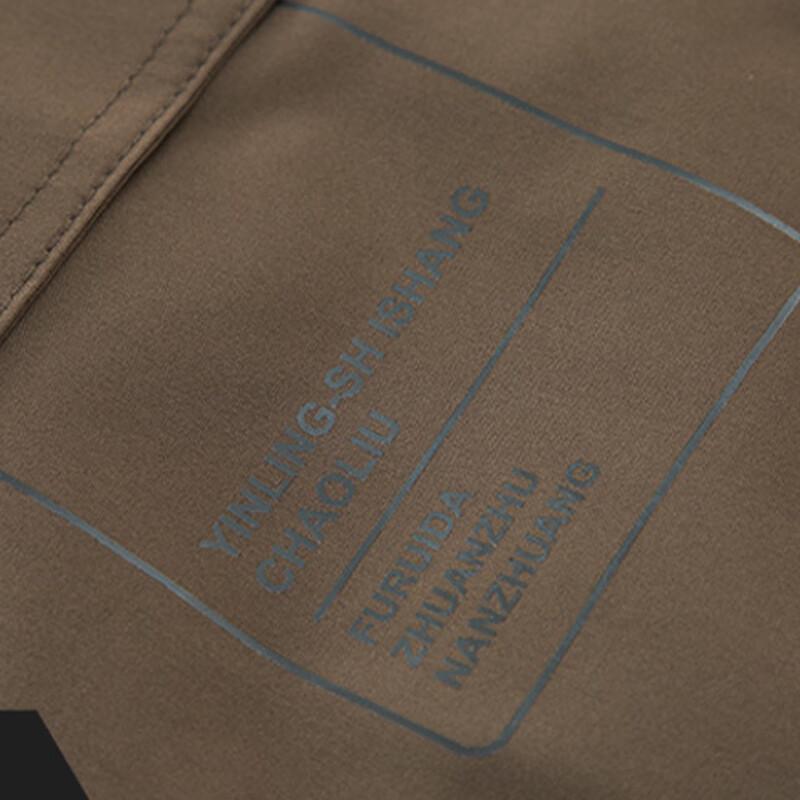 ROMON Men's Hooded Fleece-Lined Windproof Jacket