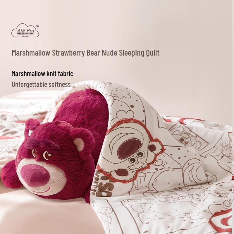 

Aimeijia Strawberry Bear Summer Cooling Quilt