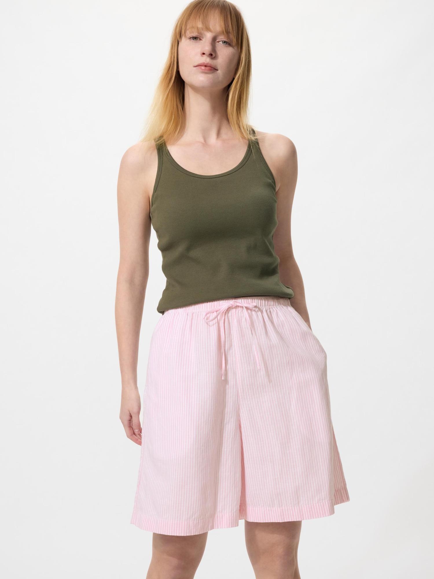 

Uniqlo Japan Льняные легкие шорты 11 PINK/XS