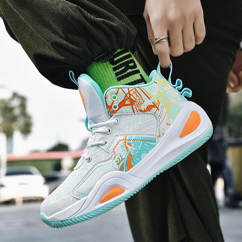 Neue Basketballschuhe für Herren Dämpfende Basketball-Sneaker für Damen High-Top Outdoor-Sportschuhe Atmungsaktive Sportschuhe