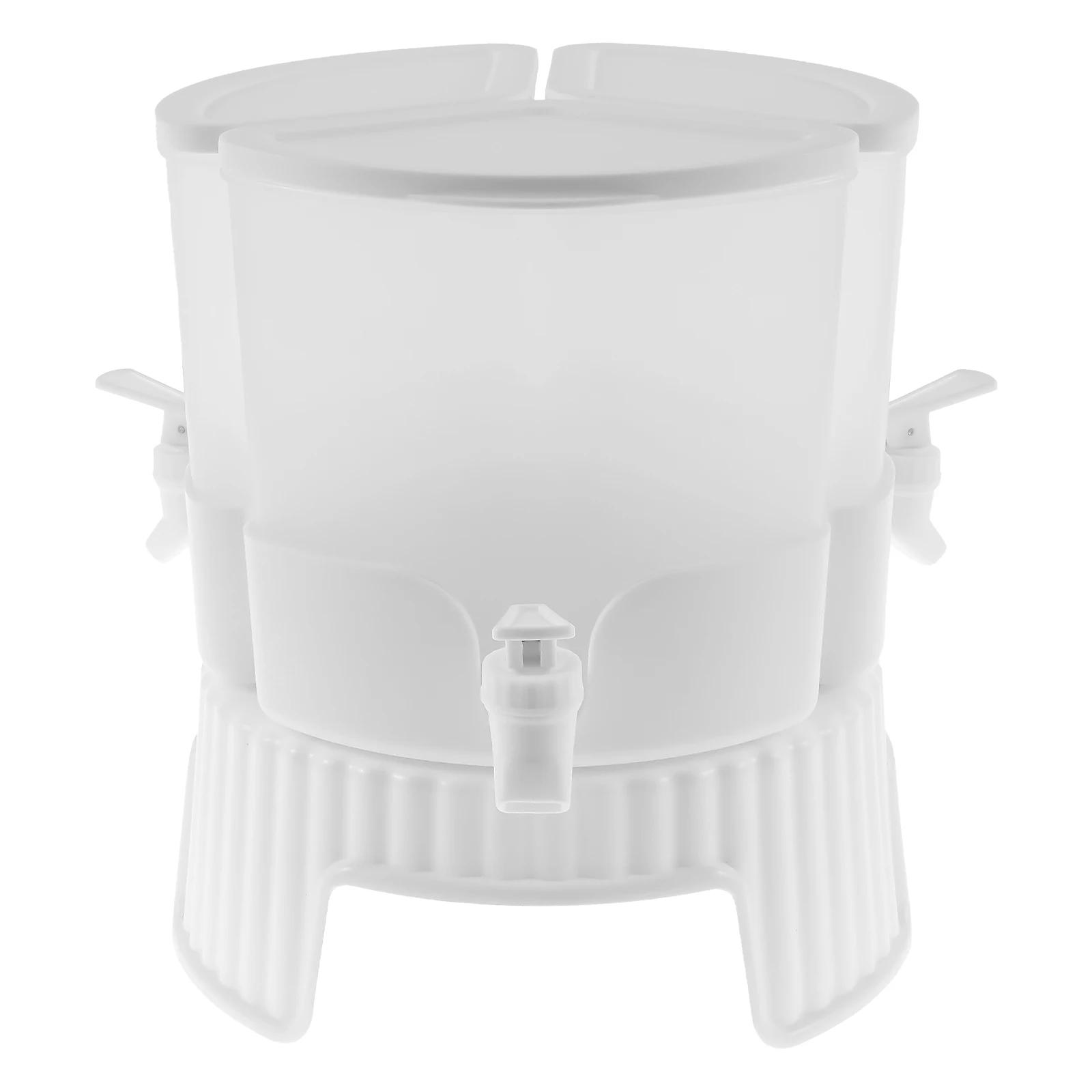 

3 Grids Beverage Dispenser 360° Rotatable Juice Container Dispenser with Spigot Clear Water Dispensing Jug for Party Iced Tea прозрачный