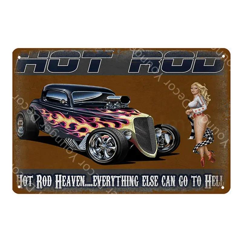 Amerikanischer Oldtimer Truck Vintage Poster Metallschilder Blechplakette Für Pub Bar Club Garage Heimdekor Wandkunst Malerei YJ123