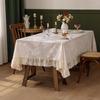 Thickened Lace Tablecloth French Retro Ruffle Edge Dining Table Mat High-End Rectangular Tablecloth