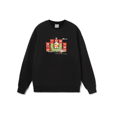 Li Ning Pixel Fun Print Warmer Fleece-Hoodie Unisex Hoodies Schwarz AWDRD72-2