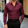 Black Striped Long Sleeve Shirt Collar For Glamorous Party-Wear Men White Shirt Fall Formal Ceremony