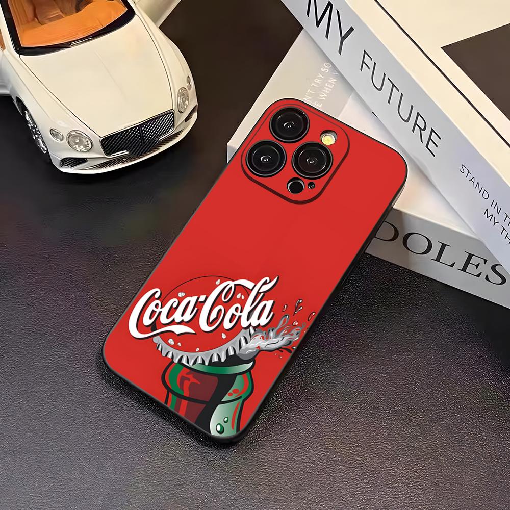 Hot C-Coca Drinks C-Cola Phone Case For 16 Pro Max Iphone 17 Pro Max 14 15 Plus 12 13 11 Pro Xr X Xs SE Back Cover