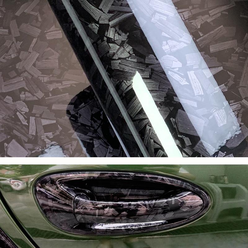 Car Black Glossy Vinyl Wrap Self Adhesive Carbon Fibre Car Sticker Car Protection Film Waterproof Self Adhesive Car Accessories