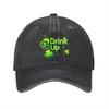 St Patricks Day Drink Up Beer Mug Clover Baseball Cap Adjustable Cotton Dad Hat for Adults