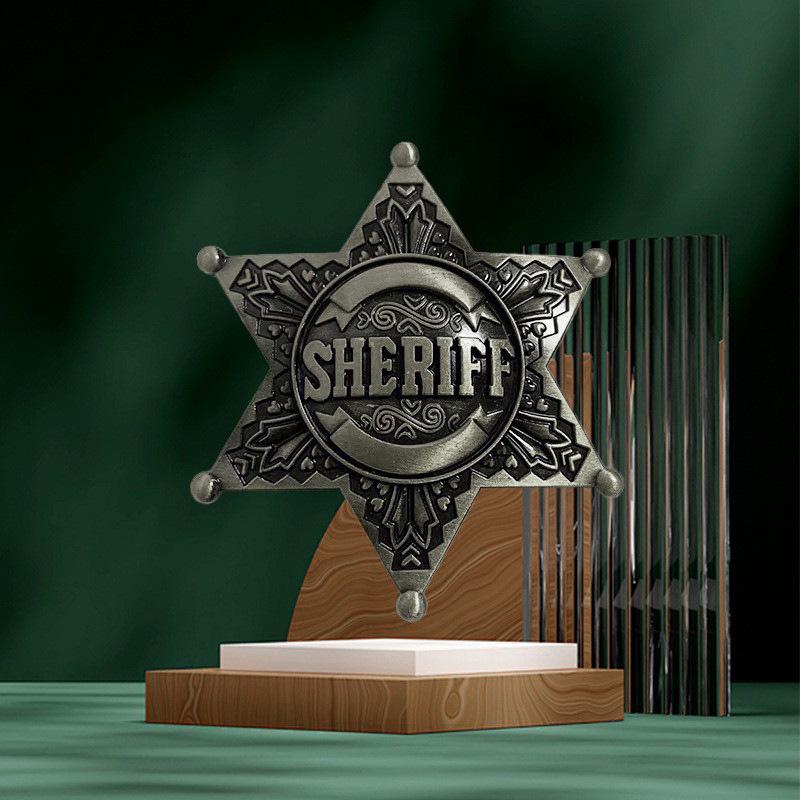 

Exquisite US Sheriff Six-Pointed Star Brooch Badge - Security Honor