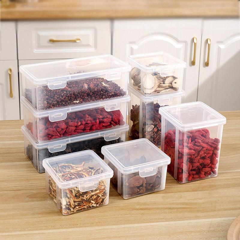Food Storage Box Refrigerator Sealed Fresh-Keeping Box Kitchen Organizer Transparent Scallion Ginger Garlic Storage Container