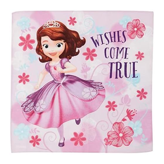 Marushin Handkerchief Disney Sofia the First Flower Style Approx. 30x30cm 100% Cotton Made in Japan