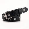 Style Hop Hip Belt Punched Pattern Iron Buckle Casual Street Decoration Fashion
