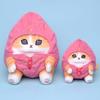 New Cute Cat Plush Toy Strawberry Cosplay Stuffed Animal Doll Bag Pendant Gift For Girls