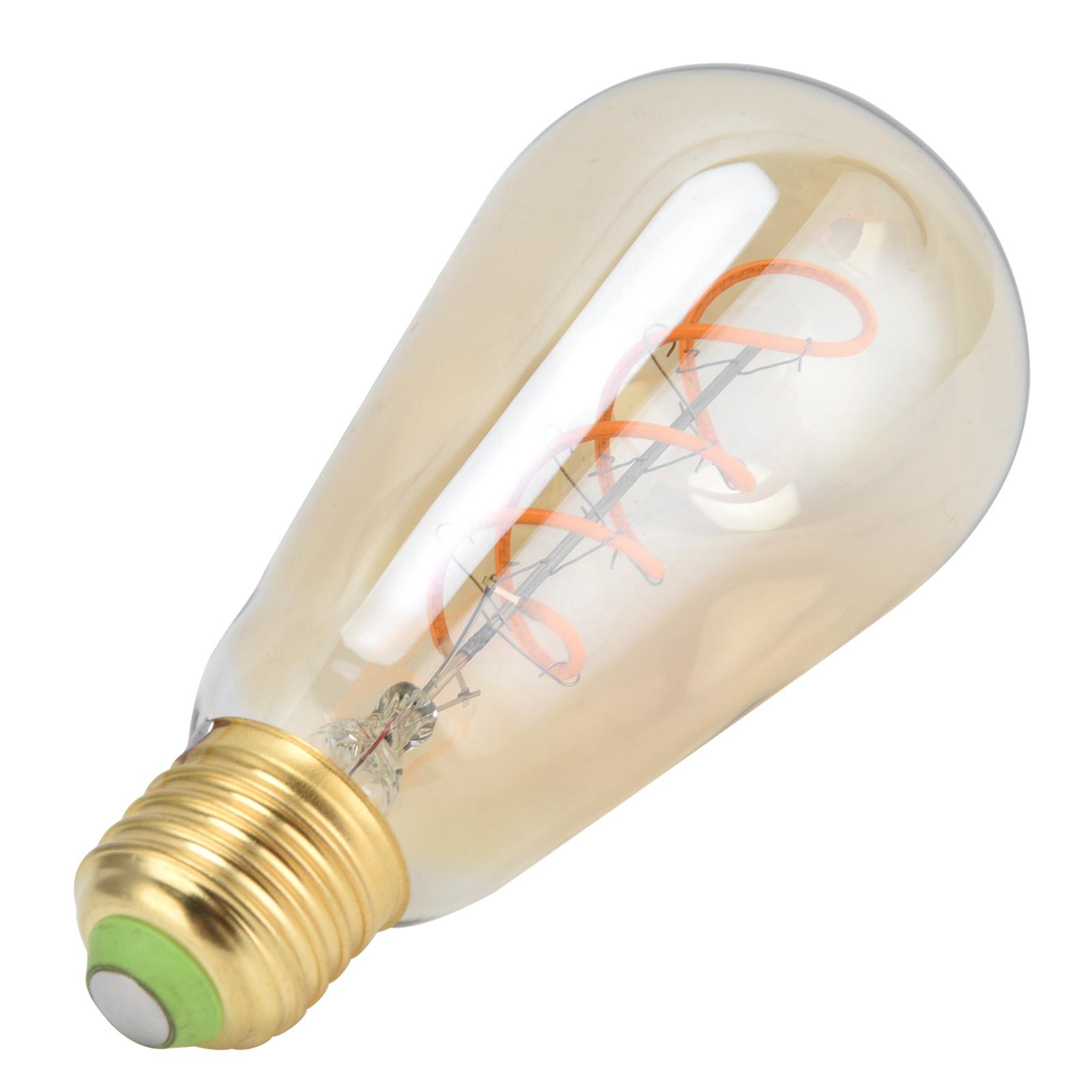 

ST64 Lamp Bulb E27 4W Vintage DoubleSpiral Dimmable Filament Bulb 220V Warm Light(Gold ) золотой