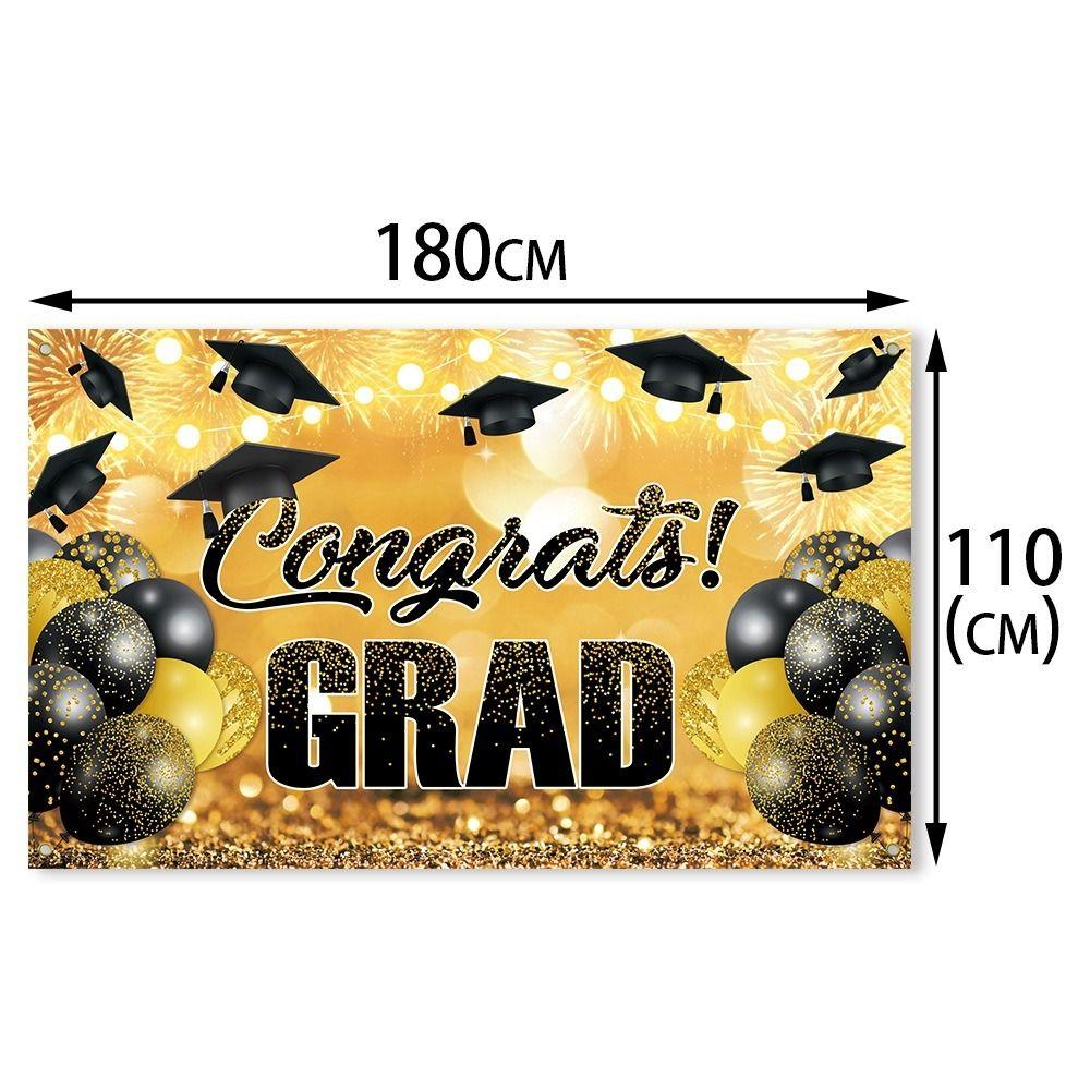 Congrats Grad Graduation Season Background Bachelor Hat Happy Graduation Banner  Photo Booth