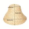 Natural Woven Straw Bonnet Hat Decorative French Style Wide Brimmed Sun Hat For Outdoor Garden Party Photography