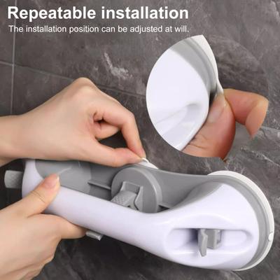 Yousheng 1/2Pcs Bathroom Safety Armrest Heavy Duty Suction Cup Grab Bars Shower Chair Elderly Bathroom Safety Bar No Tools Grip Standing Assistance