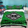 3PCS Green Black Borussia Bedding set,Ideal For1pc Duvet Cover And 2pcs Pillowcases Perfect for Christmas gift,Ideal for Bedroom, Dormitory