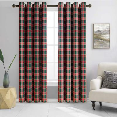 1 Panel Line Grid Curtain Suitable for Living Room and Bedroom Decoration