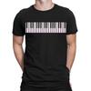 Muziek Piano Toetsen Muziekinstrument Pianist Cadeau Heren Dames T-shirts Top #TA-89
