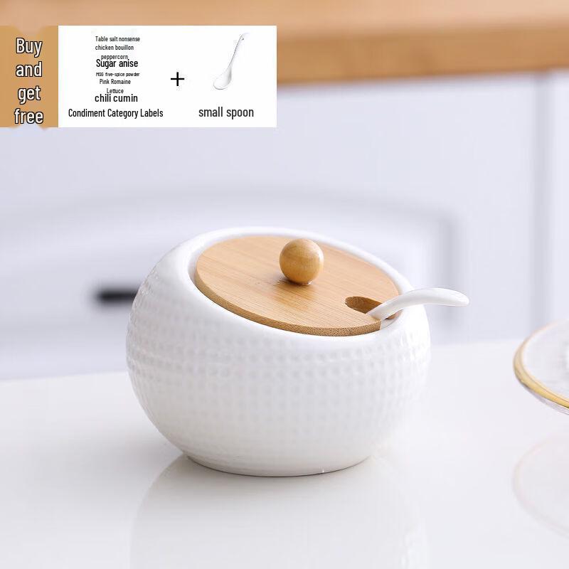 Ceramic Seasoning Jar with Spoon Set