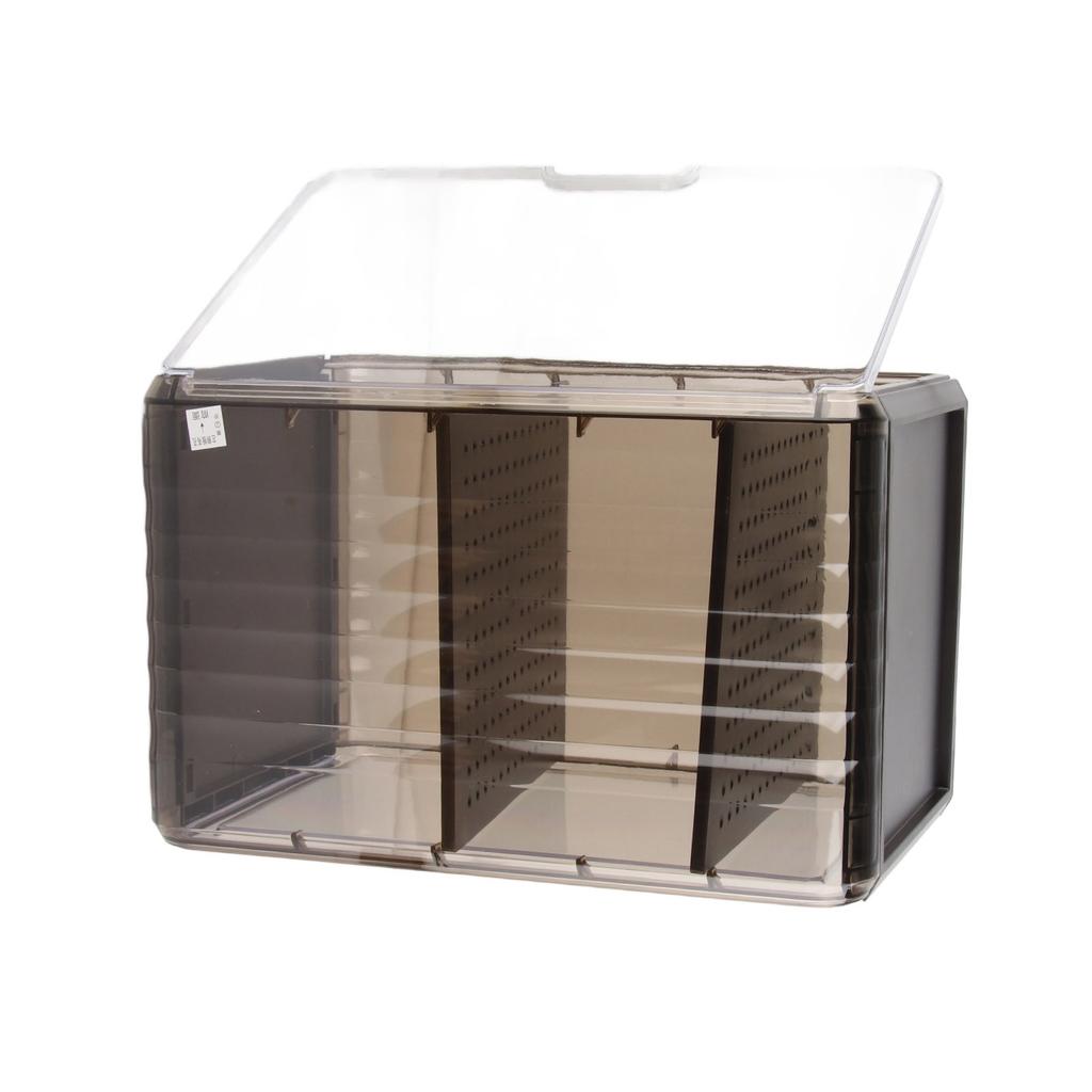 Cup Storage Rack Dustproof Stackable Plastic Clear Cup Organizer Box for Cabinet Desktop Large