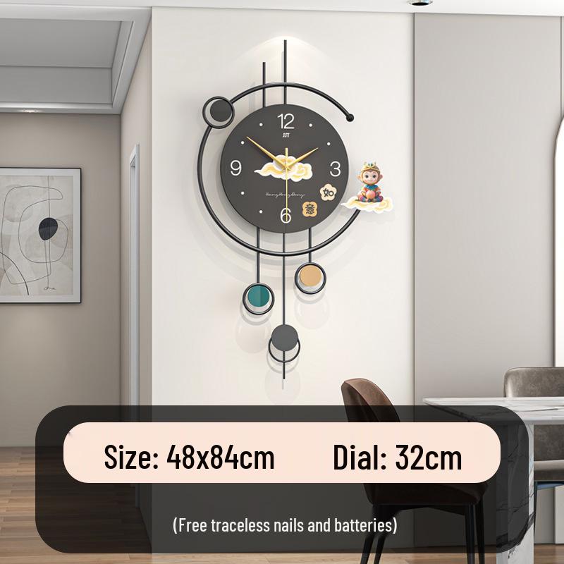 Modern Silent Wall Clock for Living Room or Restaurant Decoration