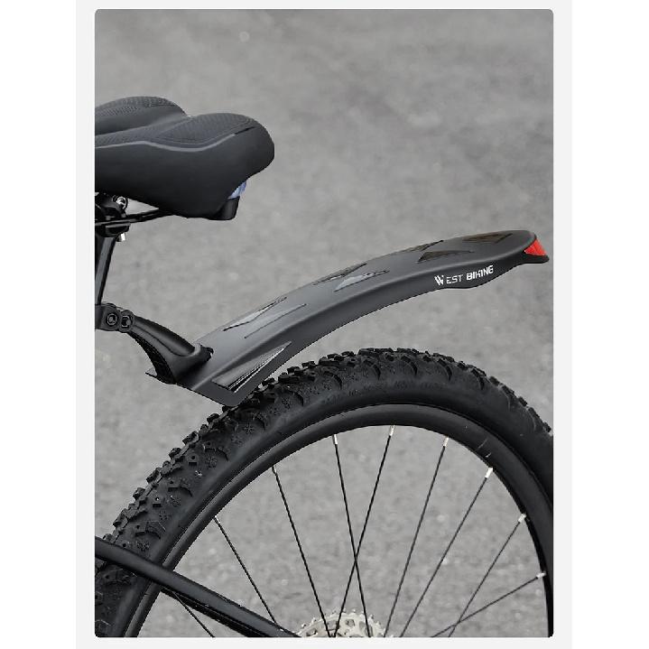 WEST BIKING Reflective Bicycle Fender High Toughness Bike Front Rear Mudguard For 26-27.5 Inch MTB Fenders Bike Accessories