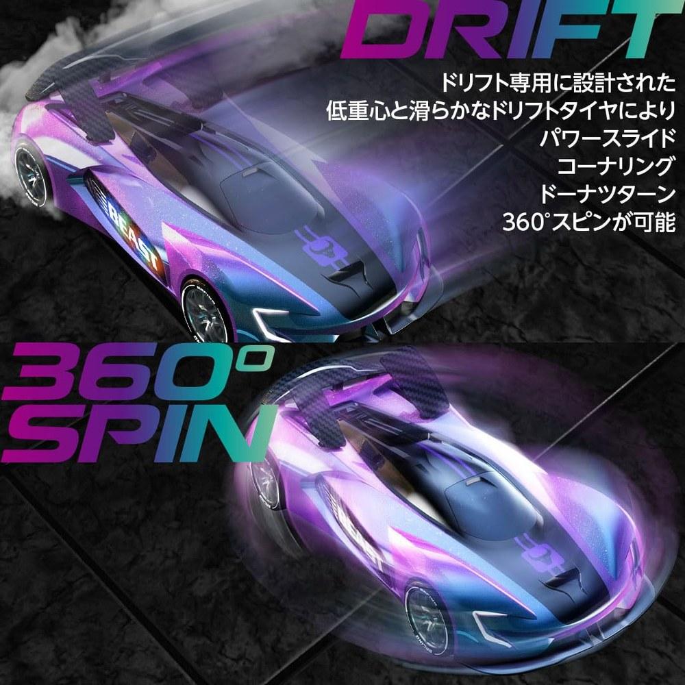 Hitec Multiplex Japan Weekender 1/24 4WD Spin Car RC Car Drift BEAST FABE-PUR 360° Spin RTR Certified Kids Gift Purple