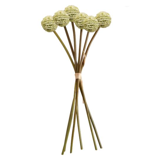 6 Пучков Искусственные Хризантемы-Помпоны Искусственный Цветок Имитация Мини-Шарик Хризантемы кремовый