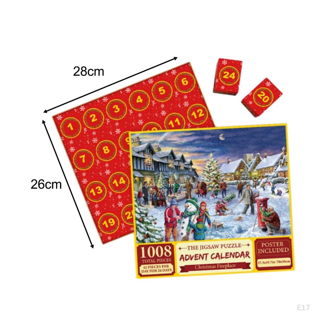 1008 Piece Puzzle Merry Christmas Gifts 24 Days of Advent in Boxs Adults